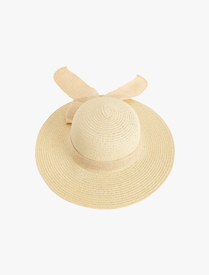 Kadın Hasır Şapka Bant Detaylı
