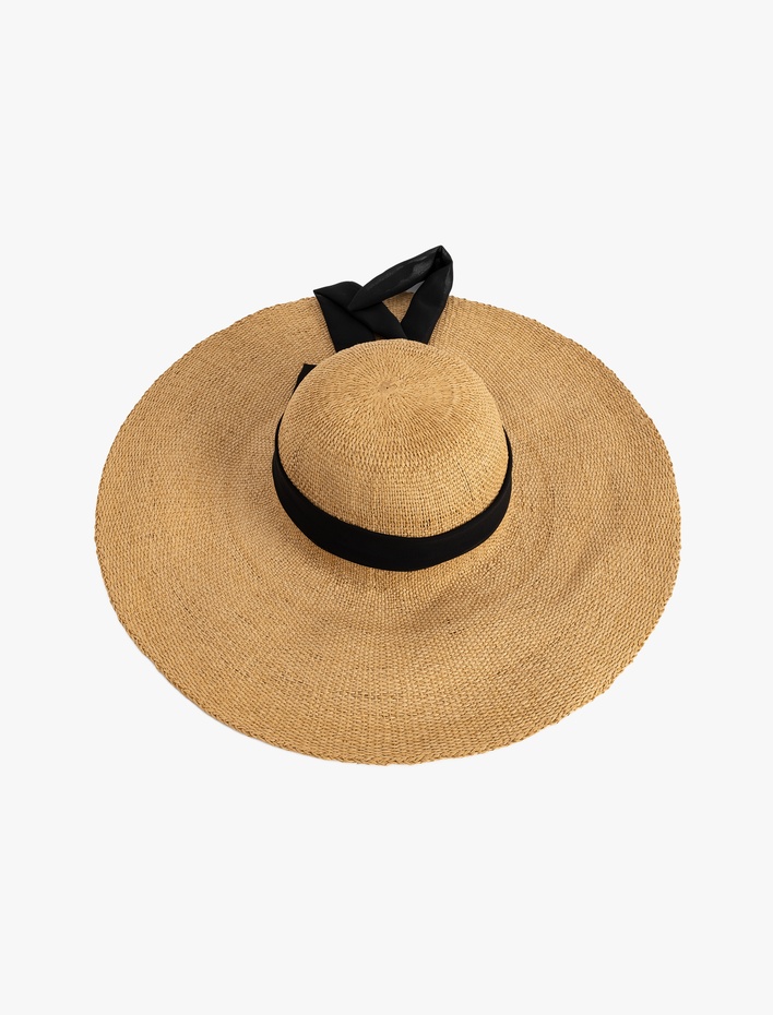 Kadın Hasır Şapka Bant Detaylı