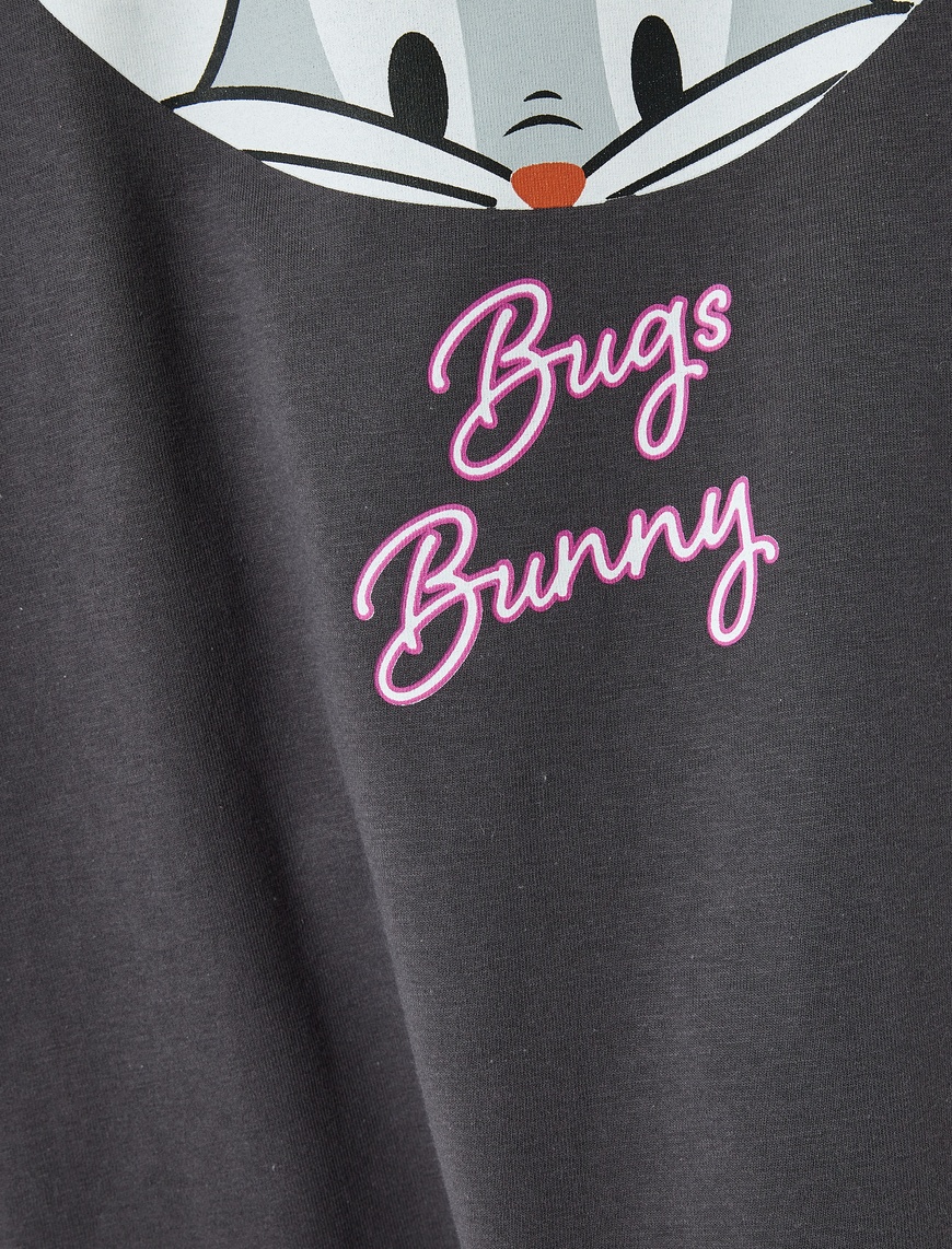   Bugs Bunny Lisanslı Arkası Baskılı Oversize Tişört