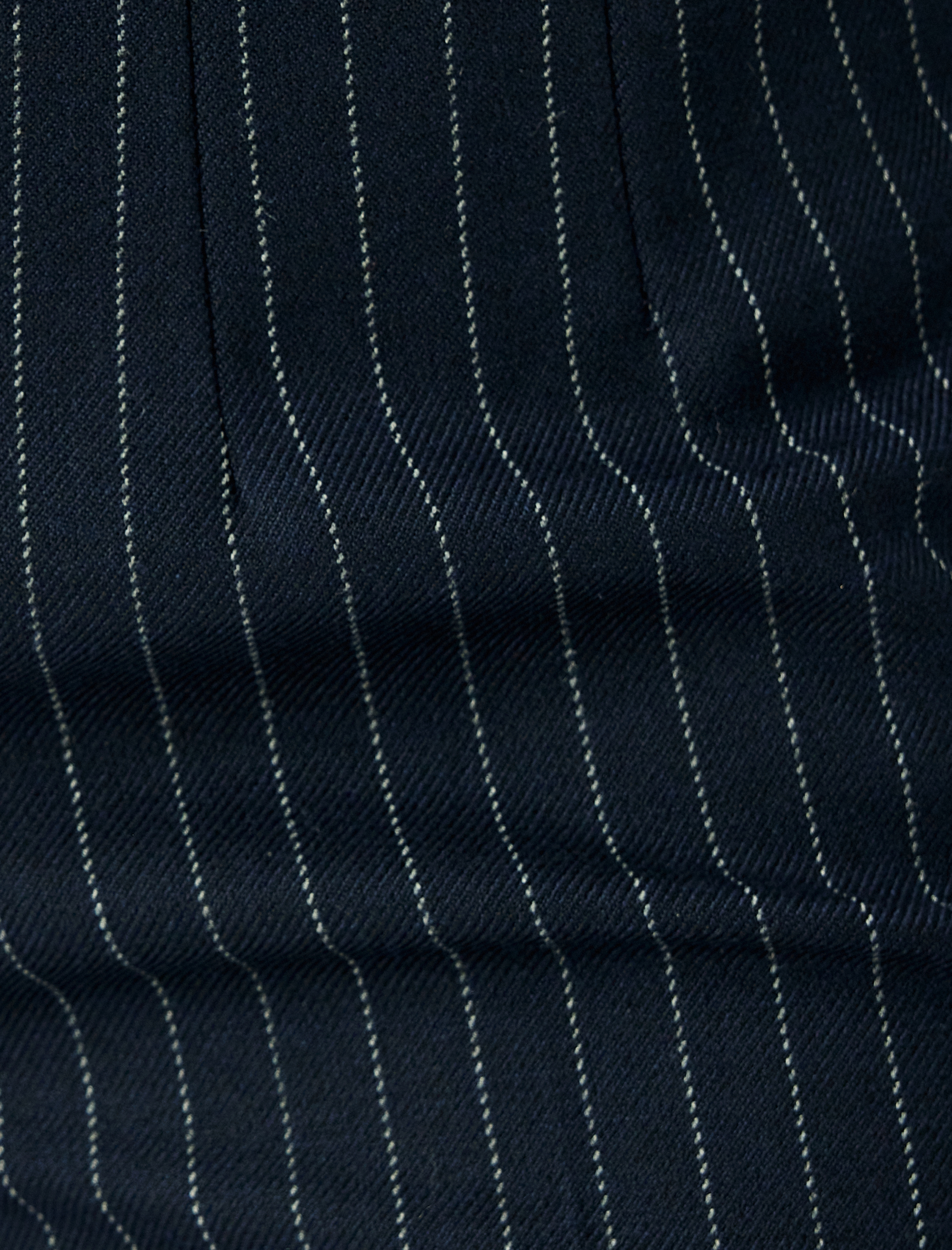   Slim Fit Yüksek Bel Cigarette Çizgili Pantolon