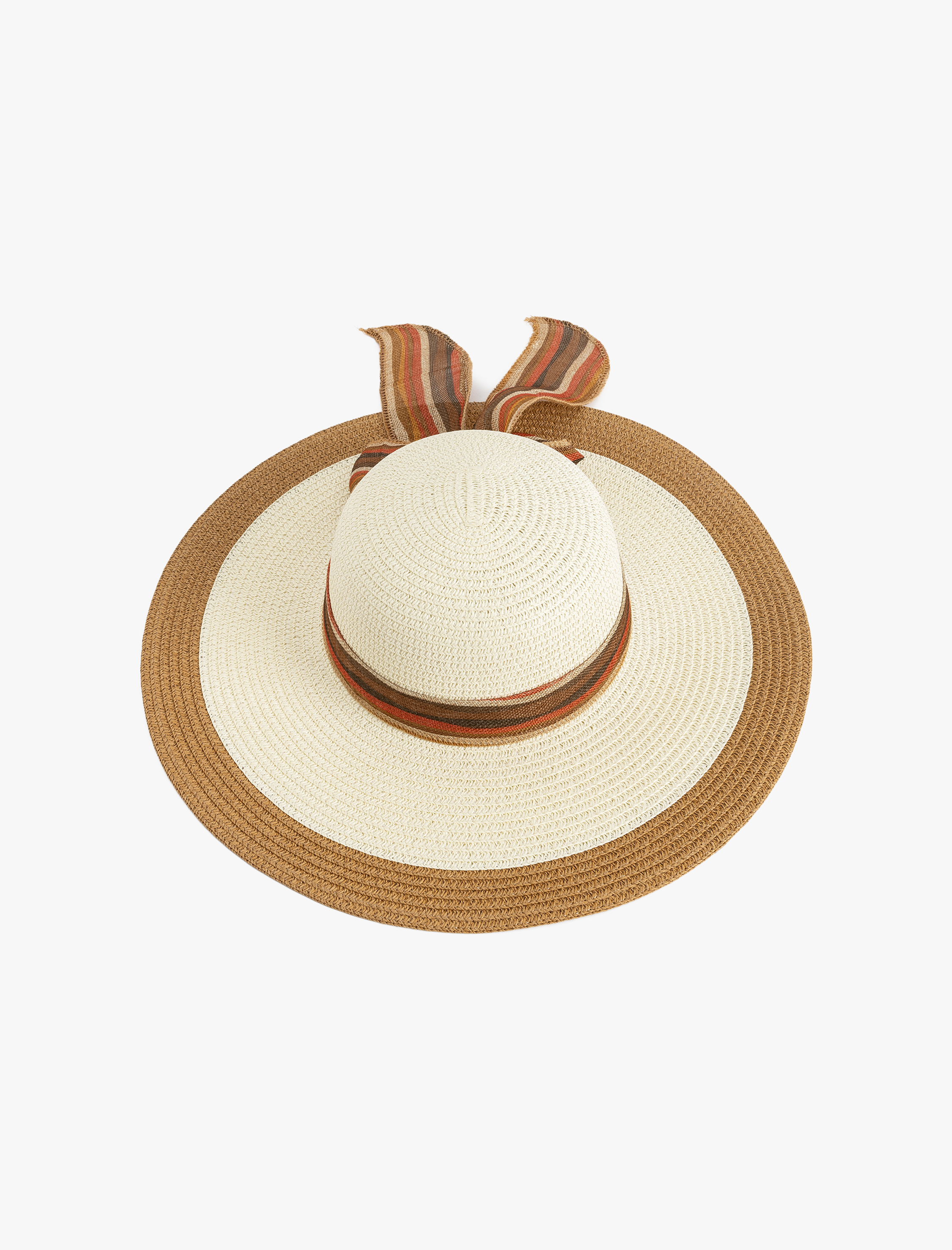  Kadın Hasır Şapka Bant Detaylı