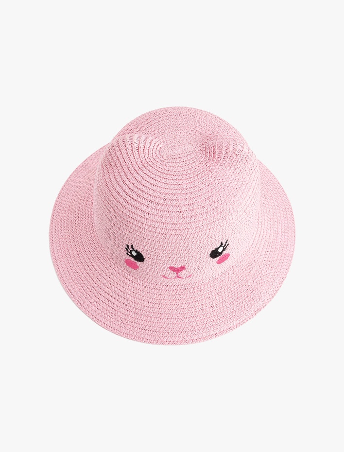 Kız Çocuk Kedi Desenli Bucket Şapka