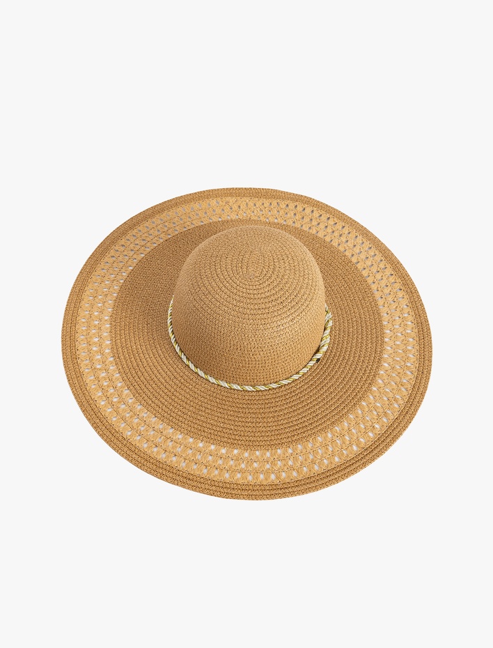 Kadın Hasır Şapka Bant Detaylı