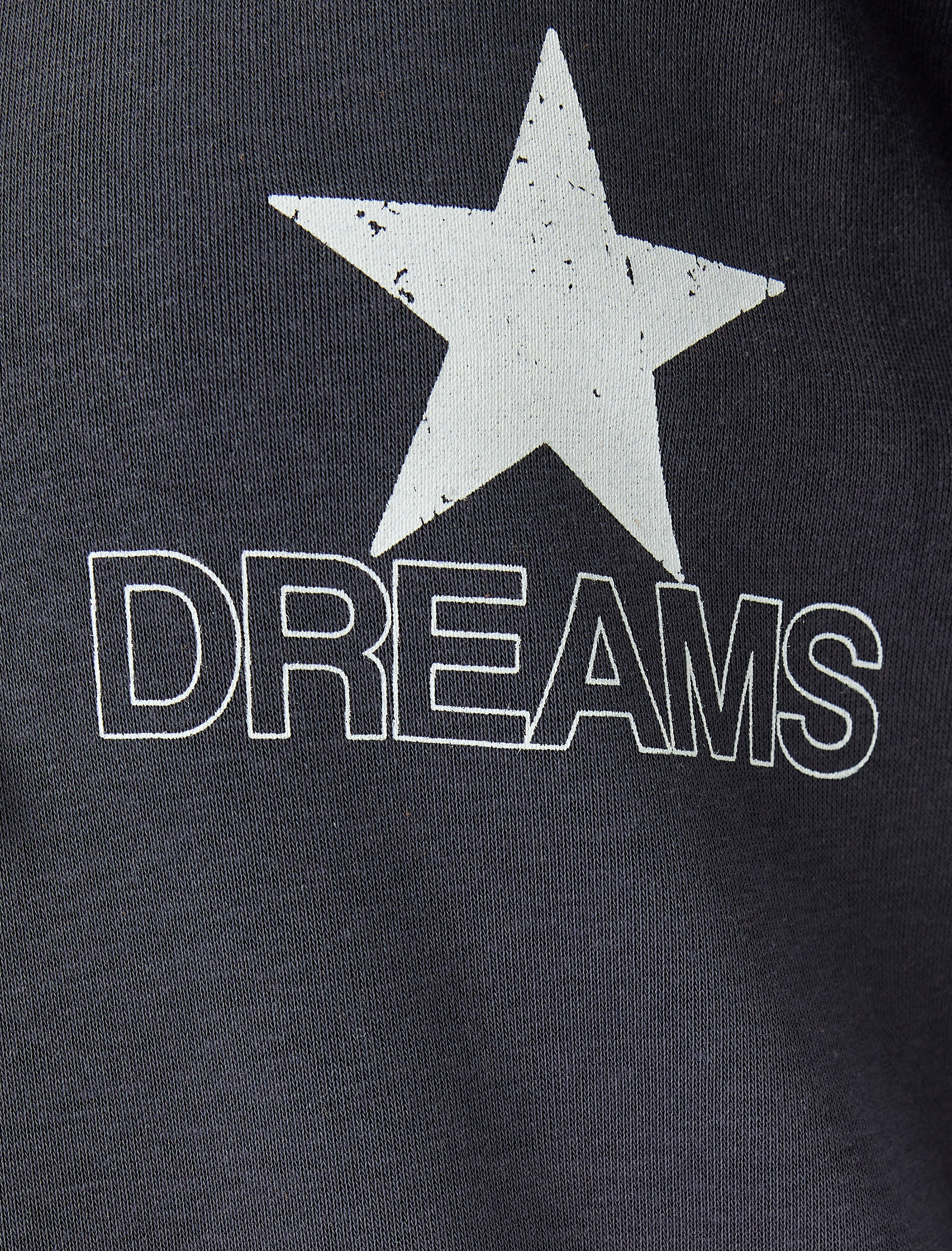   Şardonlu Kapüşonlu Arkası Baskılı Oversize Sweatshirt