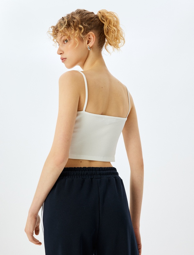 İp Askılı Kolsuz Slim Fit Crop Bluz_3