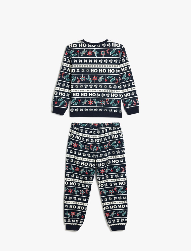 Yılbaşı Baskılı Pijama Takımı Pamuklu_1