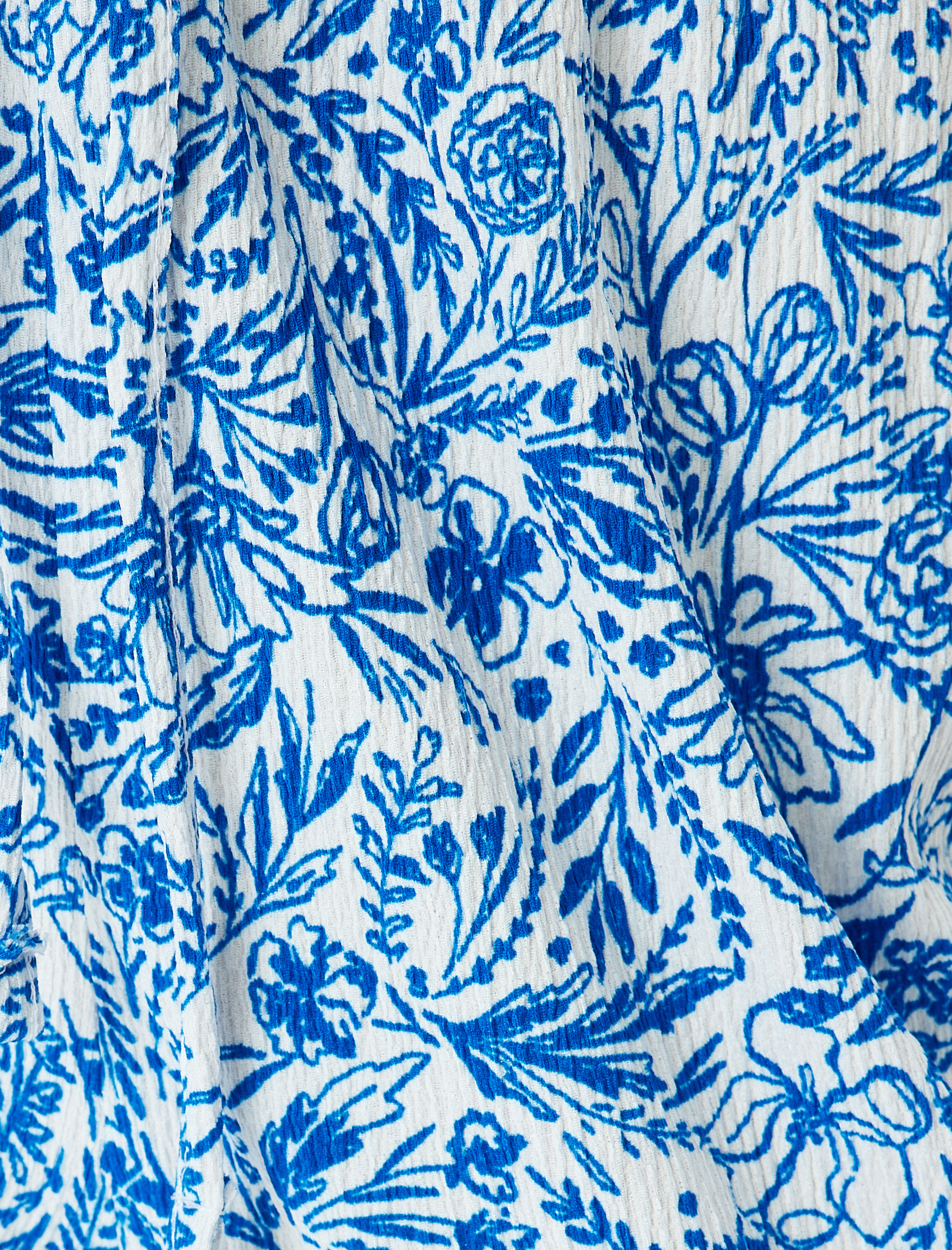   Beli Bağcıklı Geniş Paça Desenli Pantolon Bürümcük