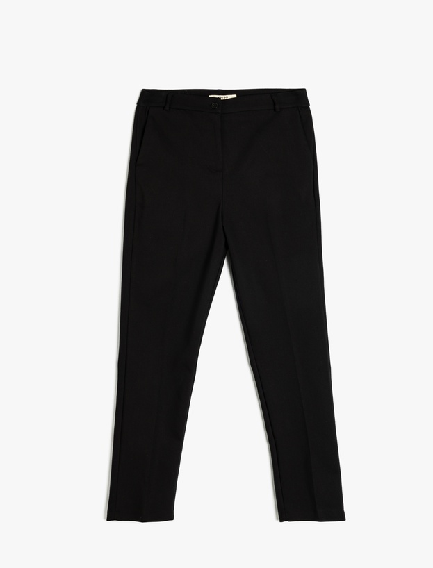 Slim Fit Cepli Cigarette Fit Kumaş Pantolon_0