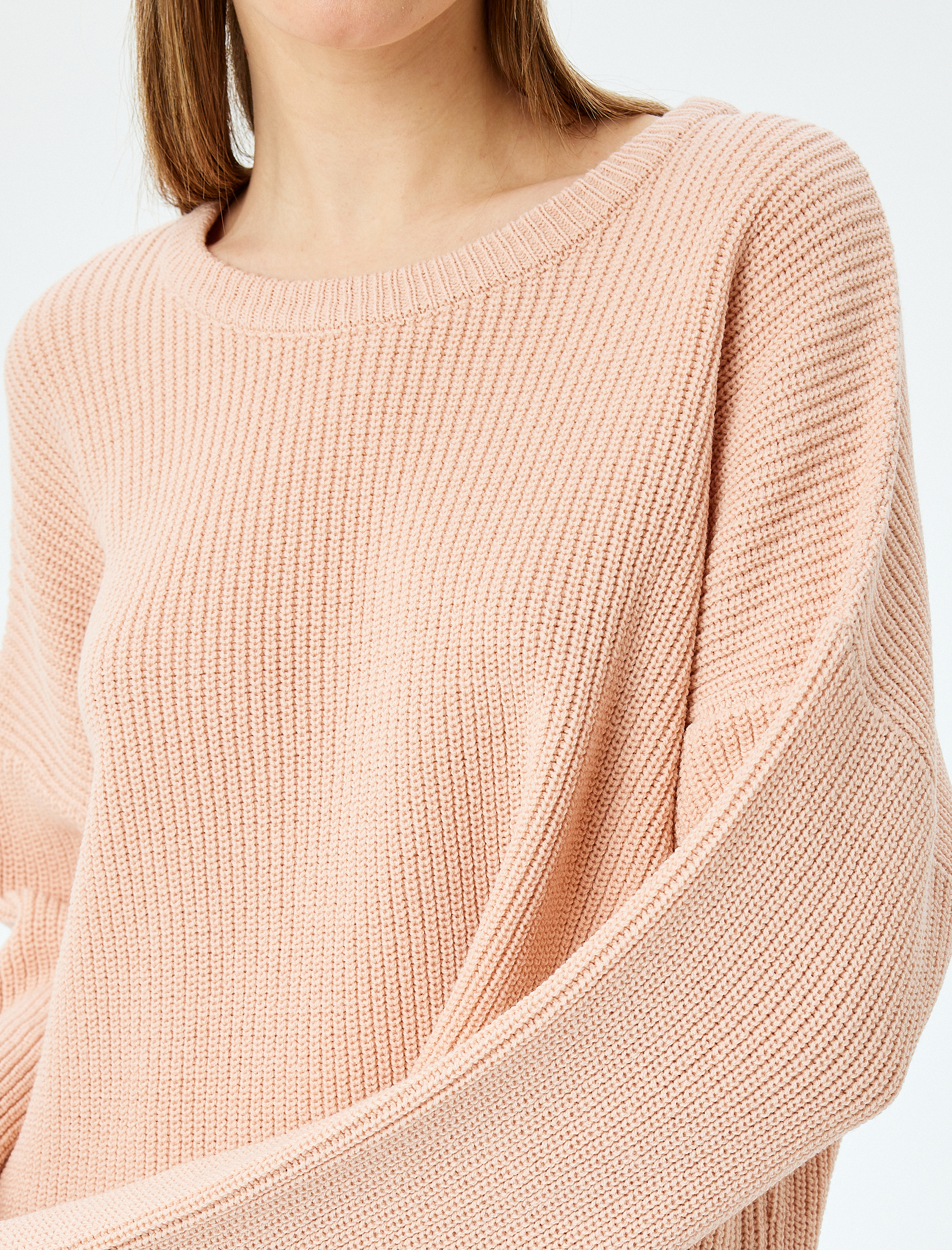 Basic Triko Kazak Yuvarlak Yaka Uzun Kollu Regular Fit