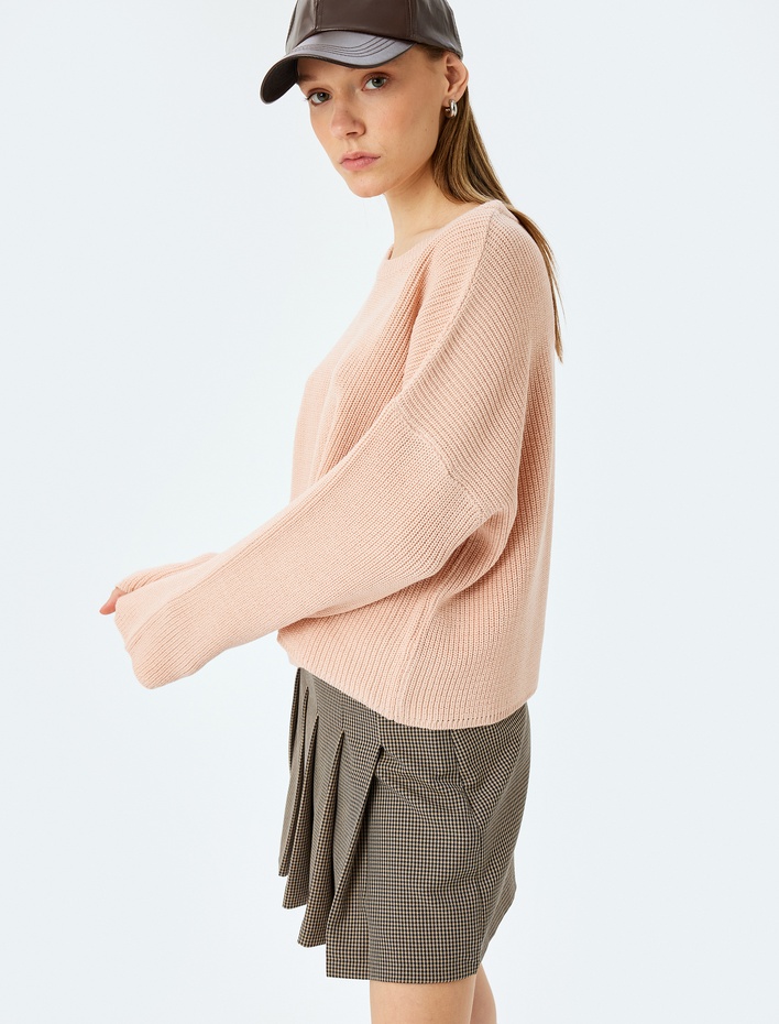  Basic Triko Kazak Yuvarlak Yaka Uzun Kollu Regular Fit