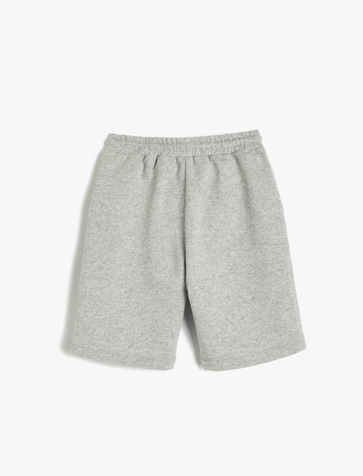 Erkek Çocuk Beli Lastikli Bağlama Detaylı Cepli Basic Şort