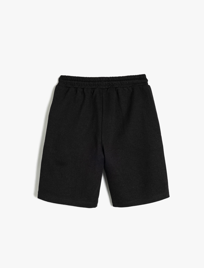 Erkek Çocuk Beli Lastikli Bağlama Detaylı Cepli Basic Şort