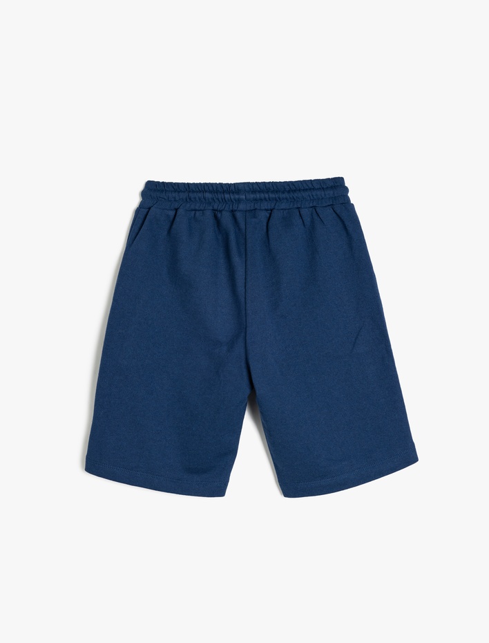 Erkek Çocuk Beli Lastikli Bağlama Detaylı Cepli Basic Şort