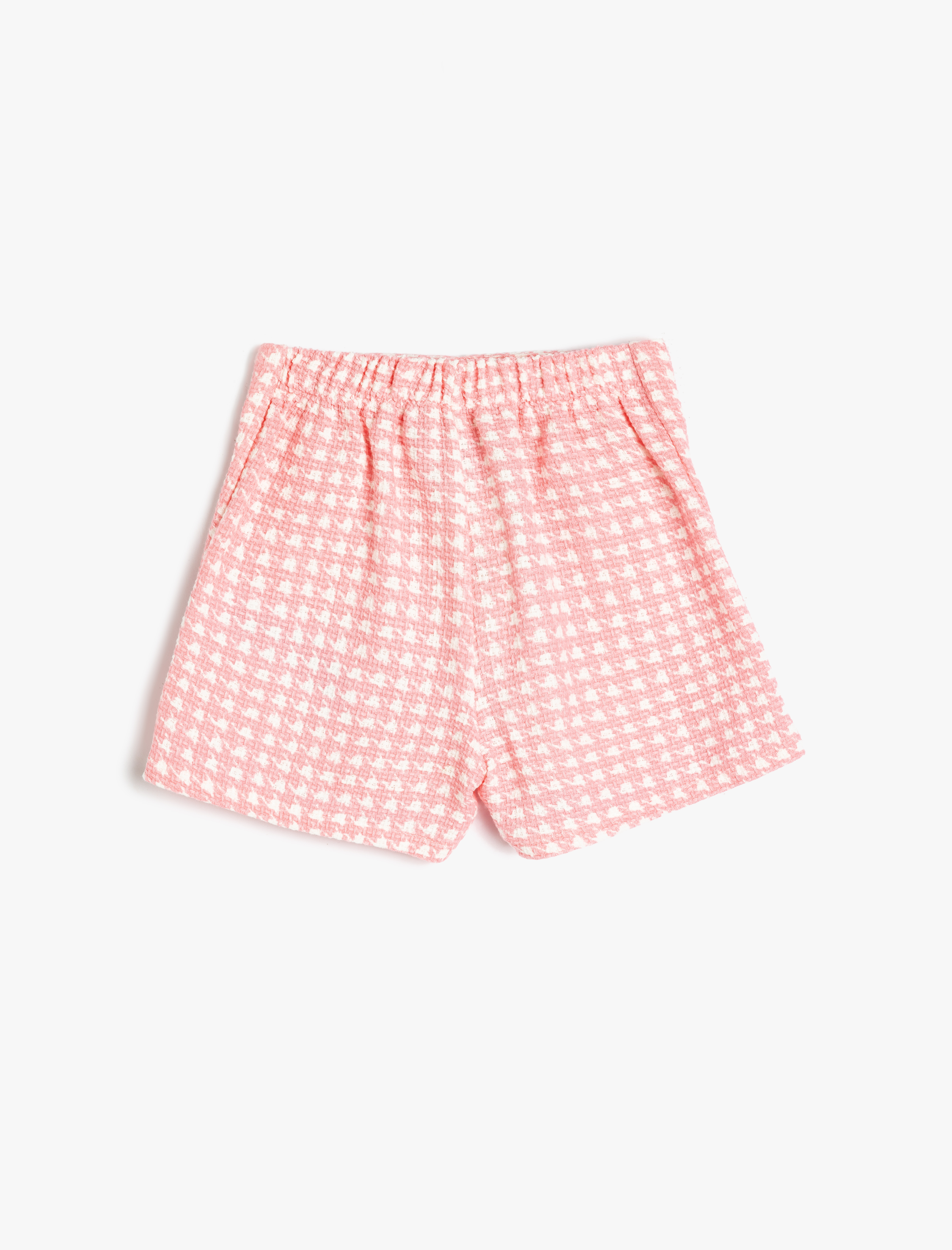 Kız Çocuk Düğme Detaylı Yüksek Bel Tüvit Şort