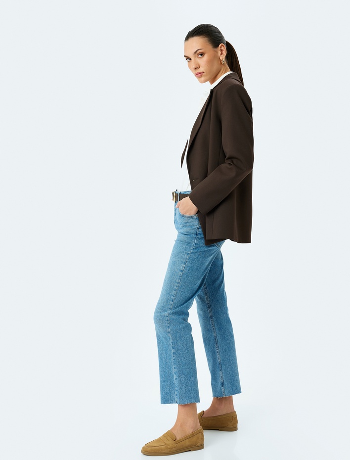  Crop İspanyol Paça Bootcut Jean Pantolon - Kick Flare Jean