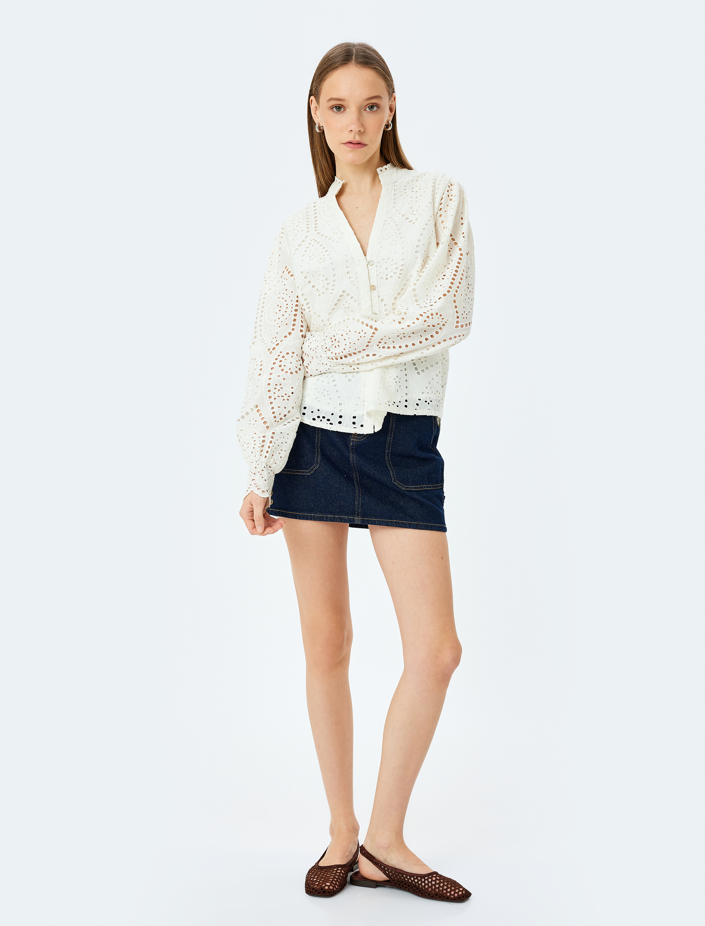   Hakim Yaka Uzun Kollu Düğmeli Fisto Gömlek