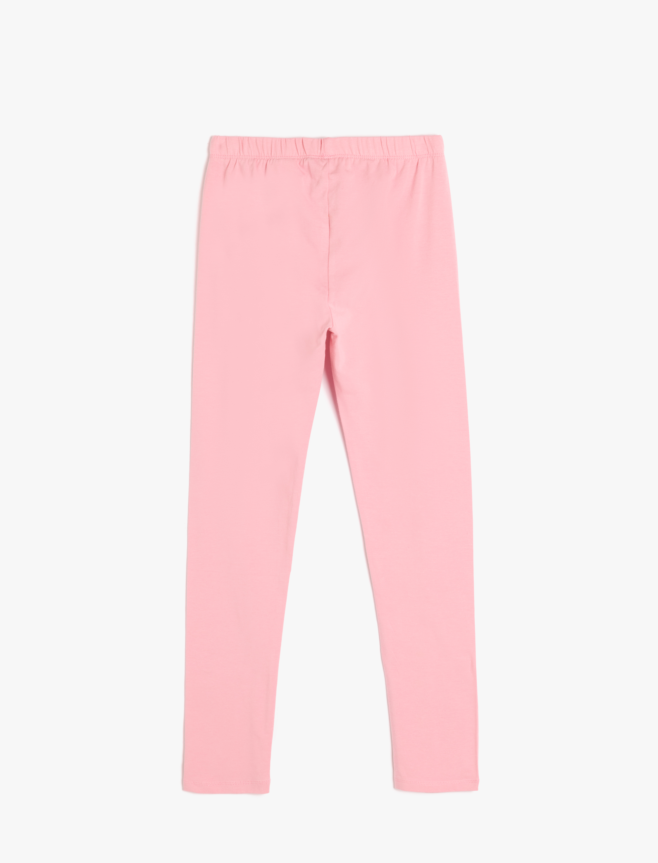  Kız Çocuk 2'li Beli Lastikli Pamuklu Basic Tayt