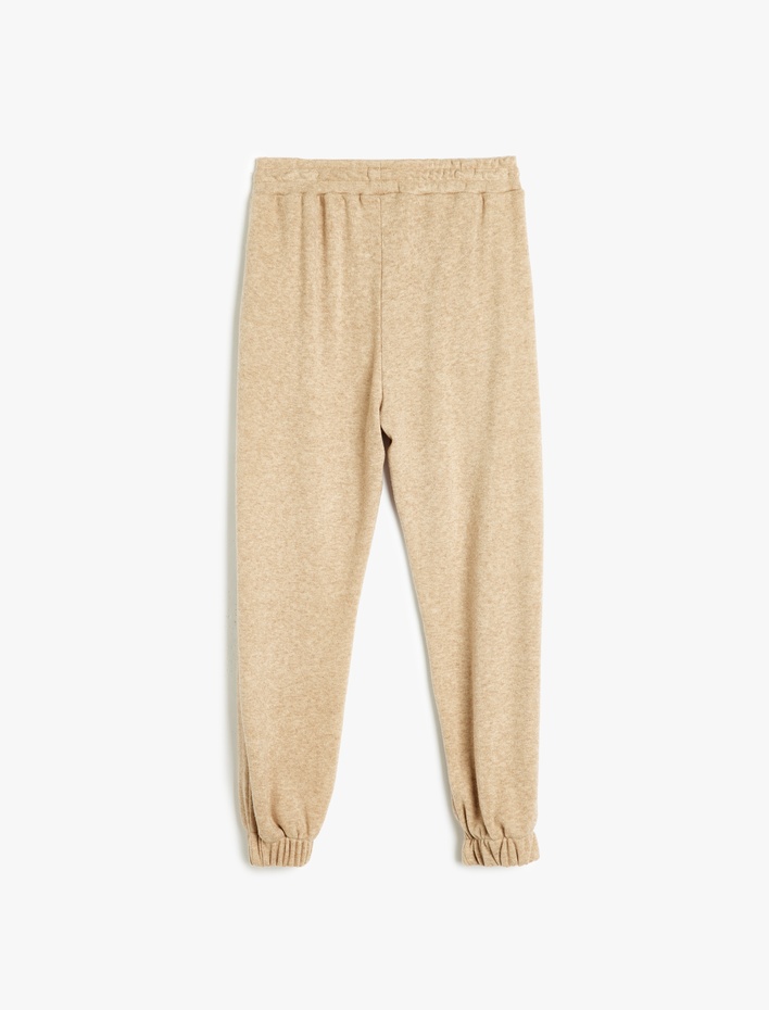 Kız Çocuk Beli Lastikli Cep Detaylı Viskon Karışımlı Jogger Eşofman Altı