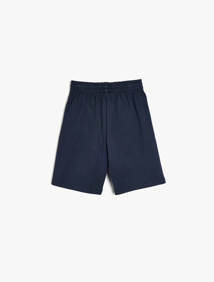 Erkek Çocuk Beli Lastikli Cep Detaylı Pamuklu Basic Şort