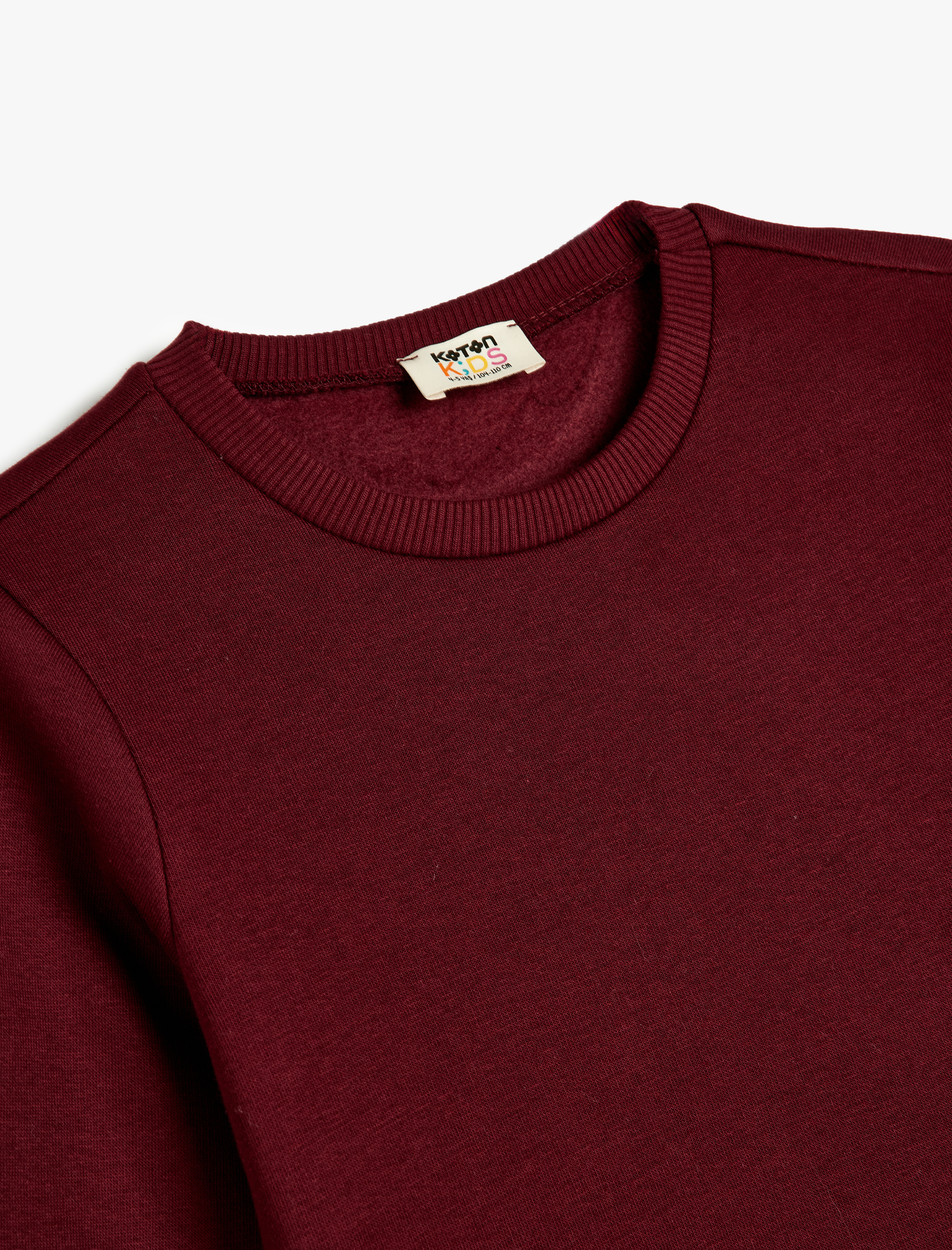  Erkek Çocuk Pamuklu Şardonlu Bisiklet Yaka Uzun Kollu Basic Sweatshirt