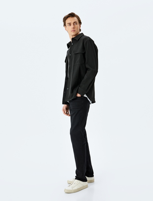 Cep Detaylı Pamuklu Slim Fit Jean Pantolon - Brad Jean_0