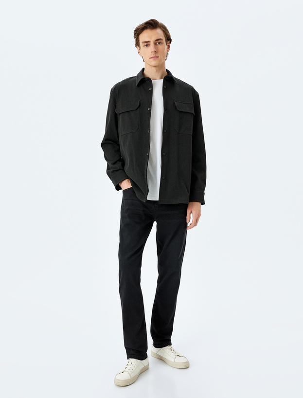 Cep Detaylı Pamuklu Slim Fit Jean Pantolon - Brad Jean_1