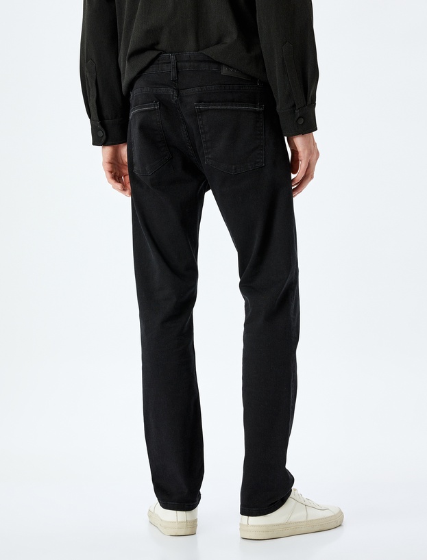 Cep Detaylı Pamuklu Slim Fit Jean Pantolon - Brad Jean_3