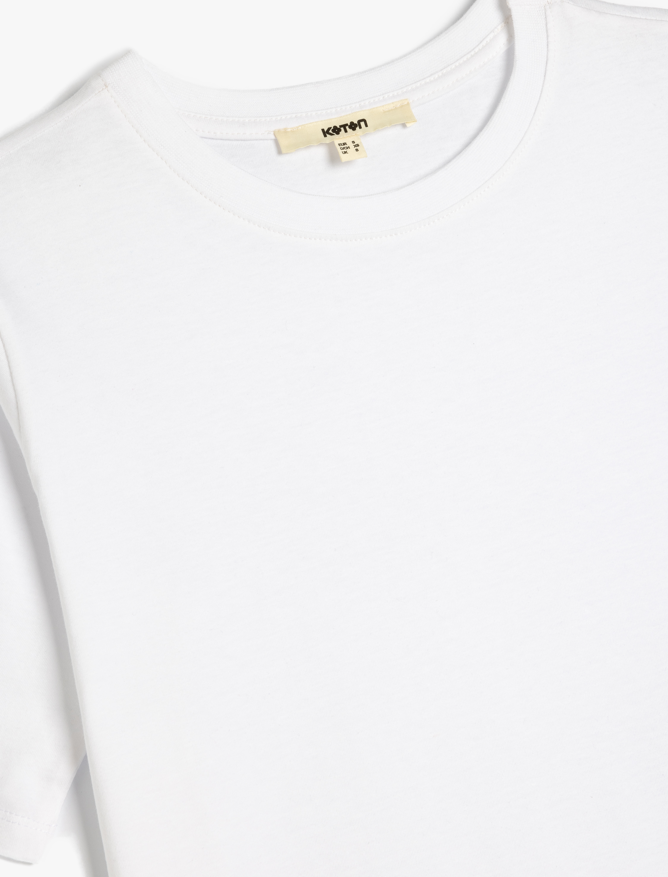 Regular Fit Kısa Kollu Bisiklet Yaka Pamuklu Basic Tişört