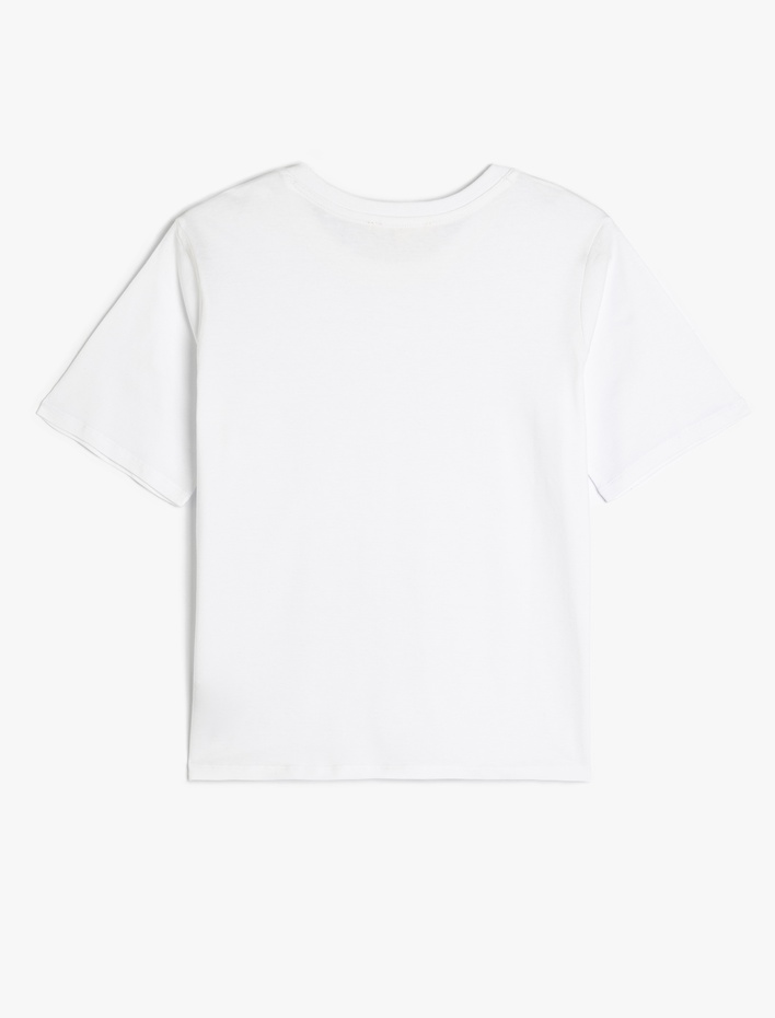  Regular Fit Kısa Kollu Bisiklet Yaka Pamuklu Basic Tişört