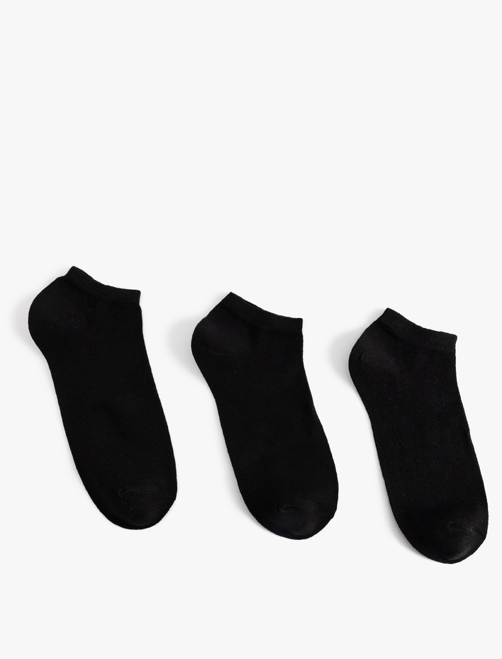 Erkek Pamuklu Basic 3'lü Patik Çorap Seti