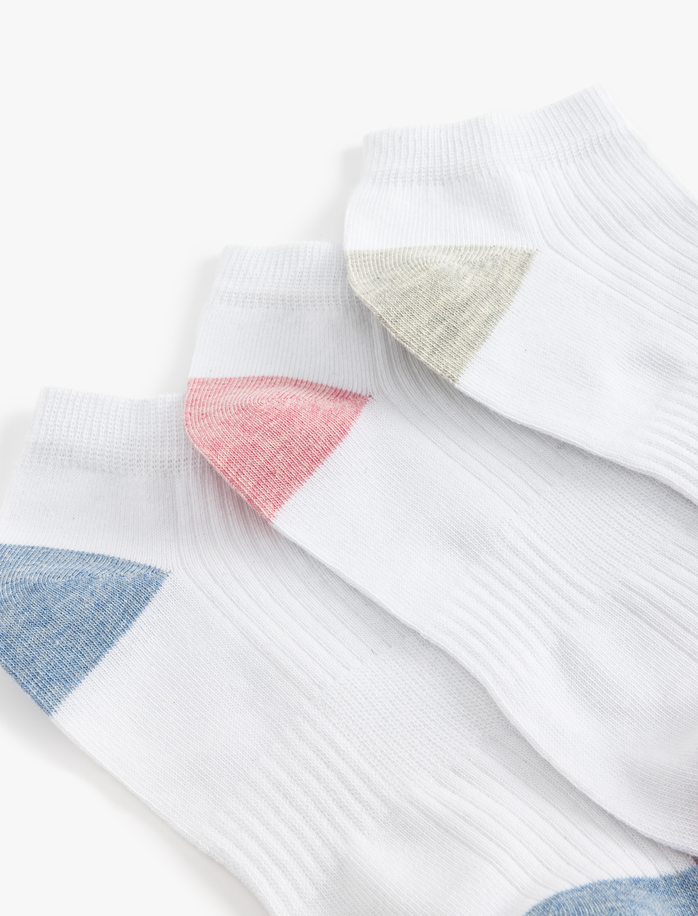 Kadın 3'lü Çok Renkli Patik Çorap Seti