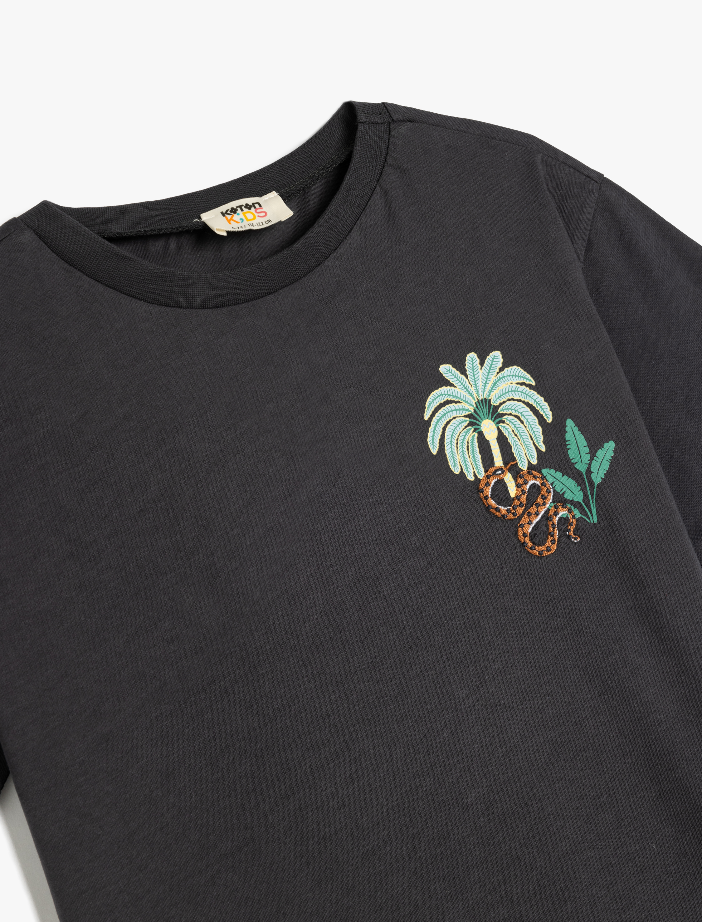 Erkek Çocuk Bisiklet Yaka Pamuklu Kısa Kollu Baskılı Tişört