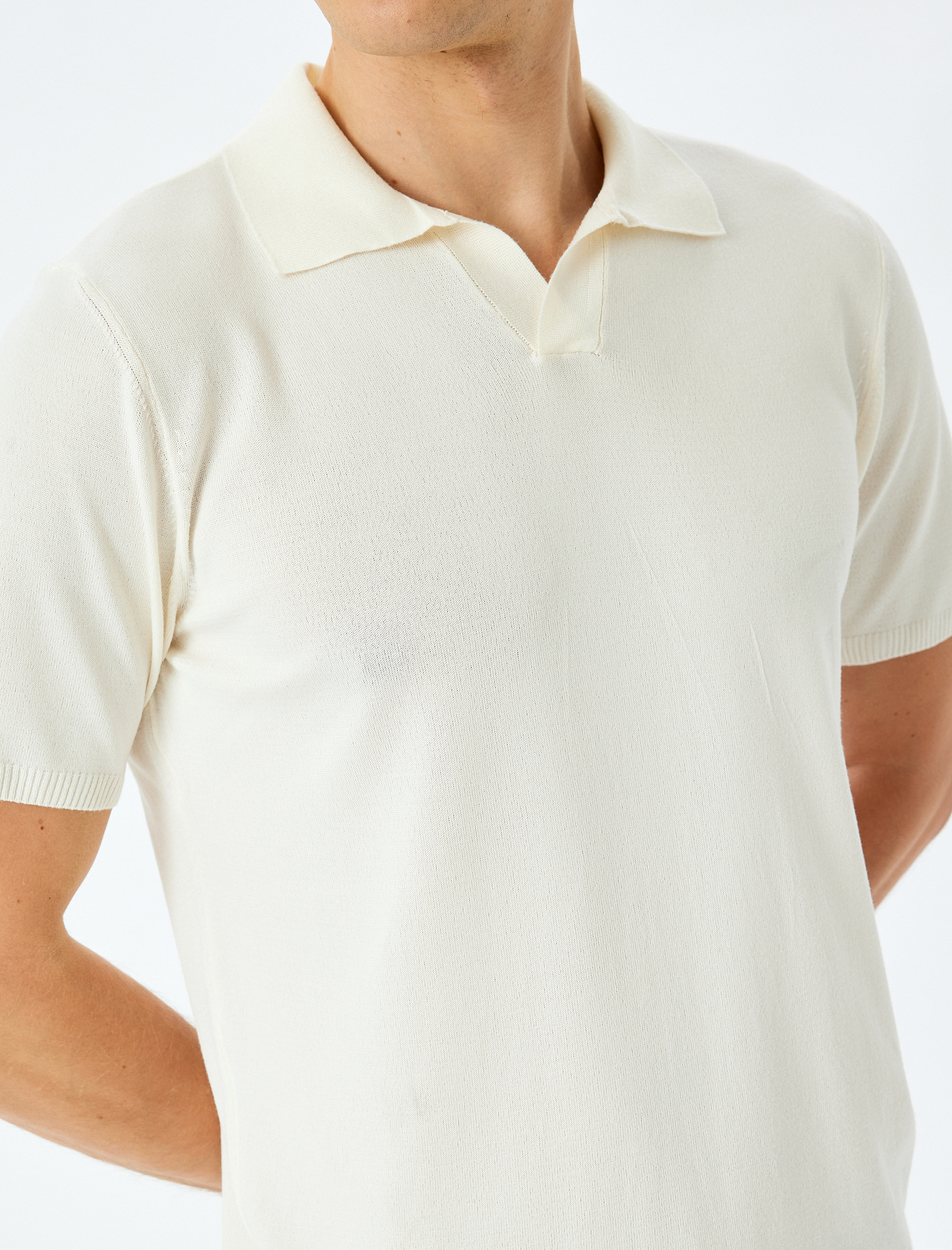   Slim Fit Polo Yaka Kısa Kollu Triko Tişört