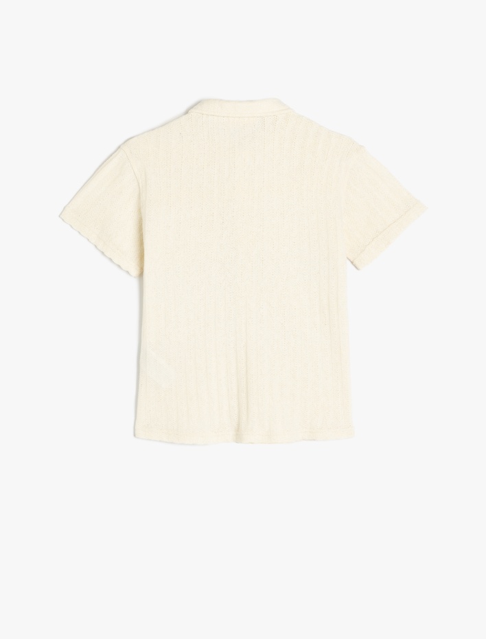 Erkek Çocuk Kısa Kollu Pamuklu Polo Yaka Oversize Tişört