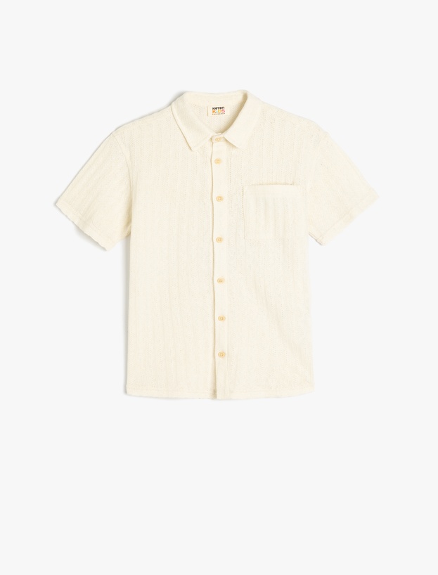 Kısa Kollu Pamuklu Polo Yaka Oversize Tişört_0