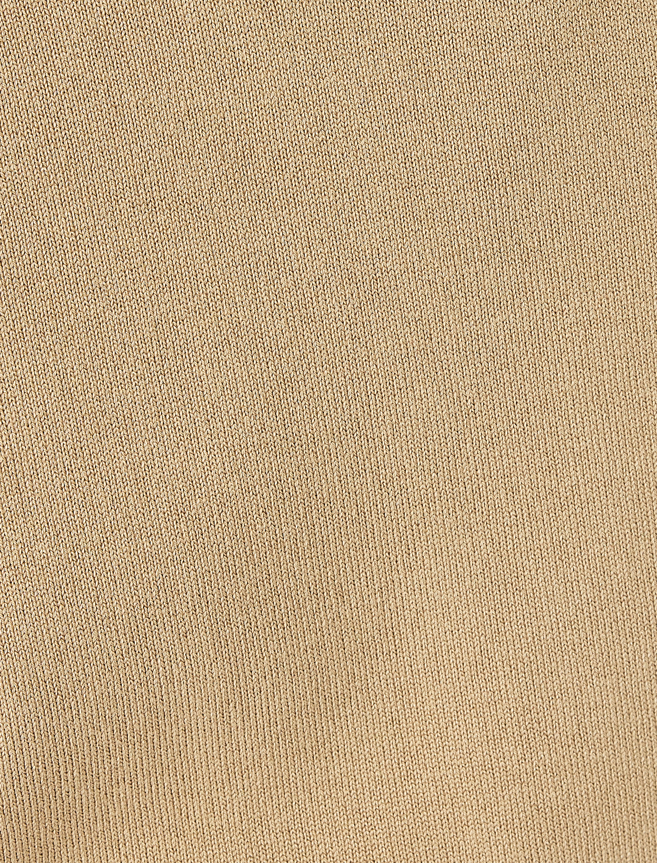   Yarım Fermuarlı Çizgi Detaylı Kısa Kollu Triko Tişört