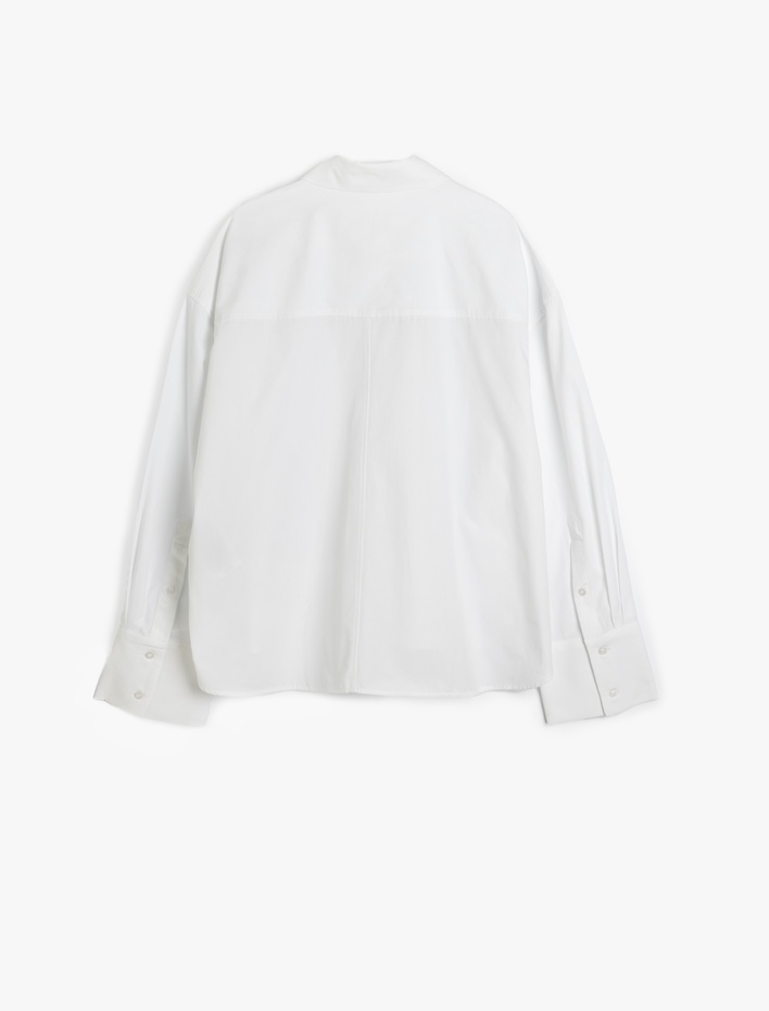  Rahat Kalıp Klasik Yaka Pamuklu Uzun Kollu Gömlek