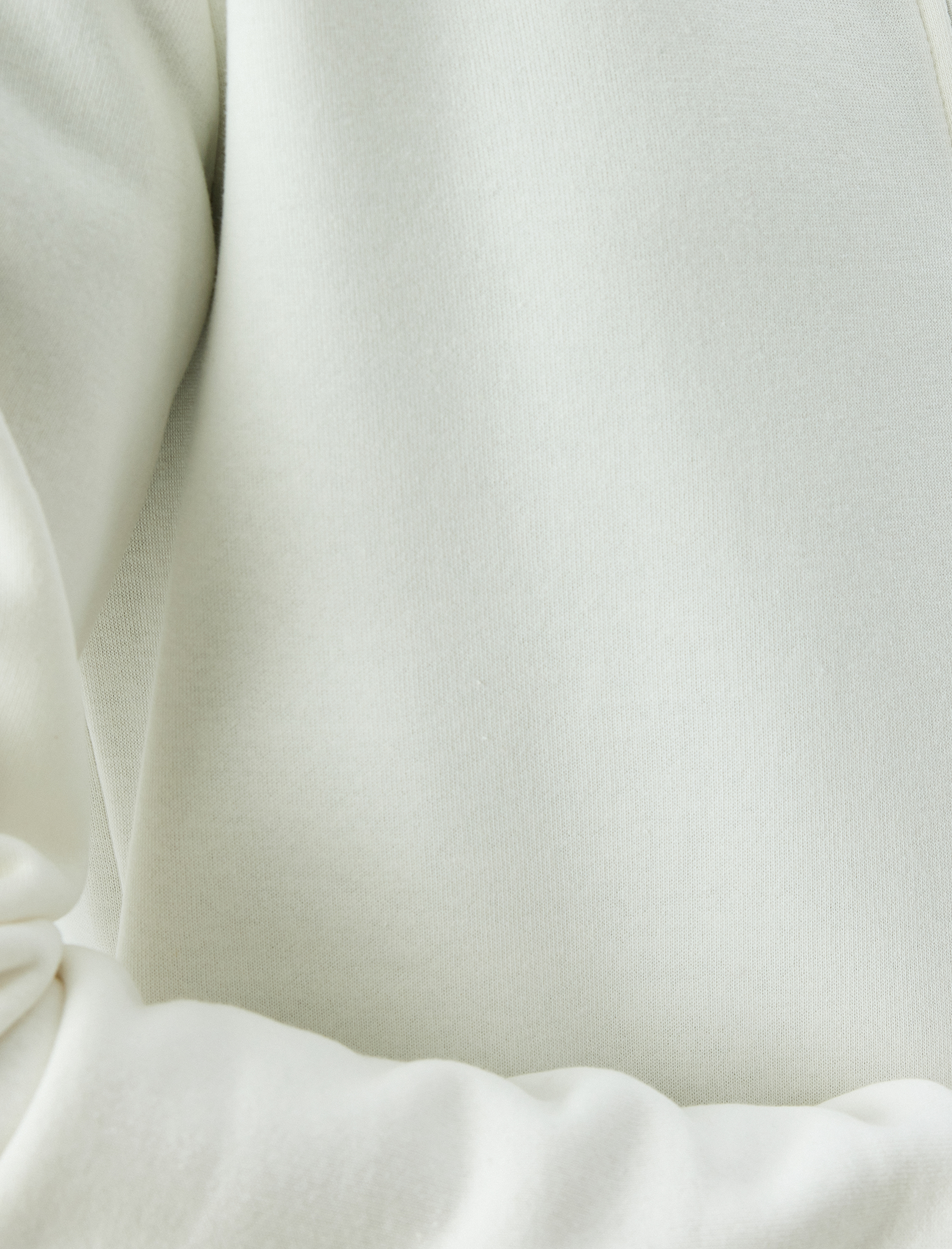   Kapşonlu Pamuk Karışımlı Şardonlu Basic Yarım Fermuarlı Sweatshirt