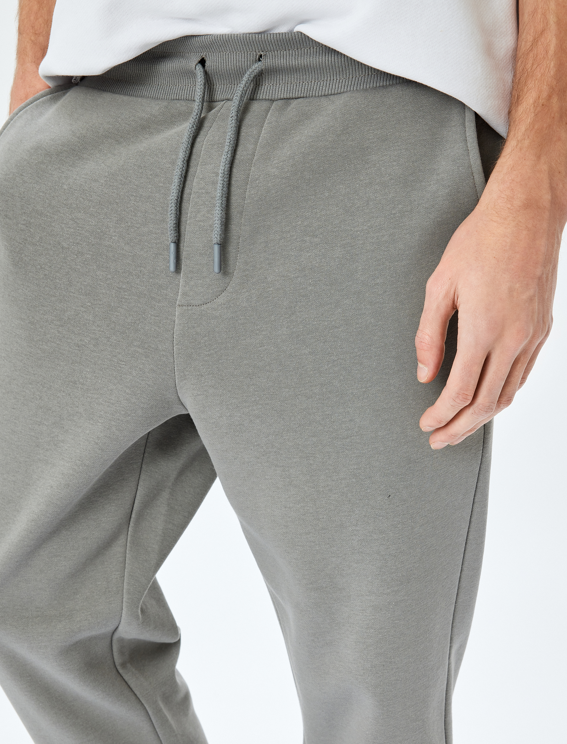   Regular Fit Cepli Şardonlu Pamuk Karışımlı Beli Bağcıklı Kışlık Eşofman Altı