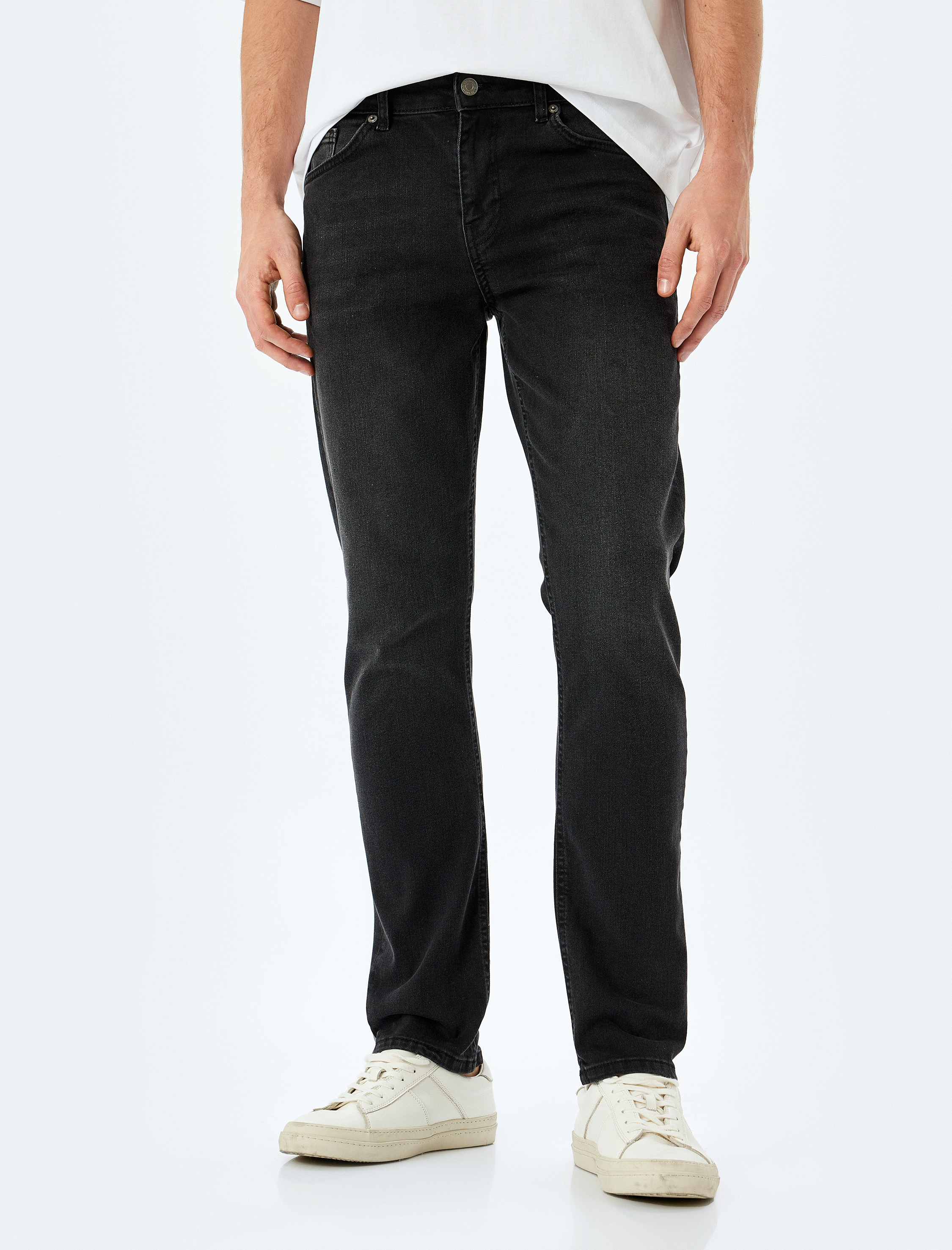 Normal Bel Cepli Pamuklu Slim Fit Kot Pantolon - Brad Jean