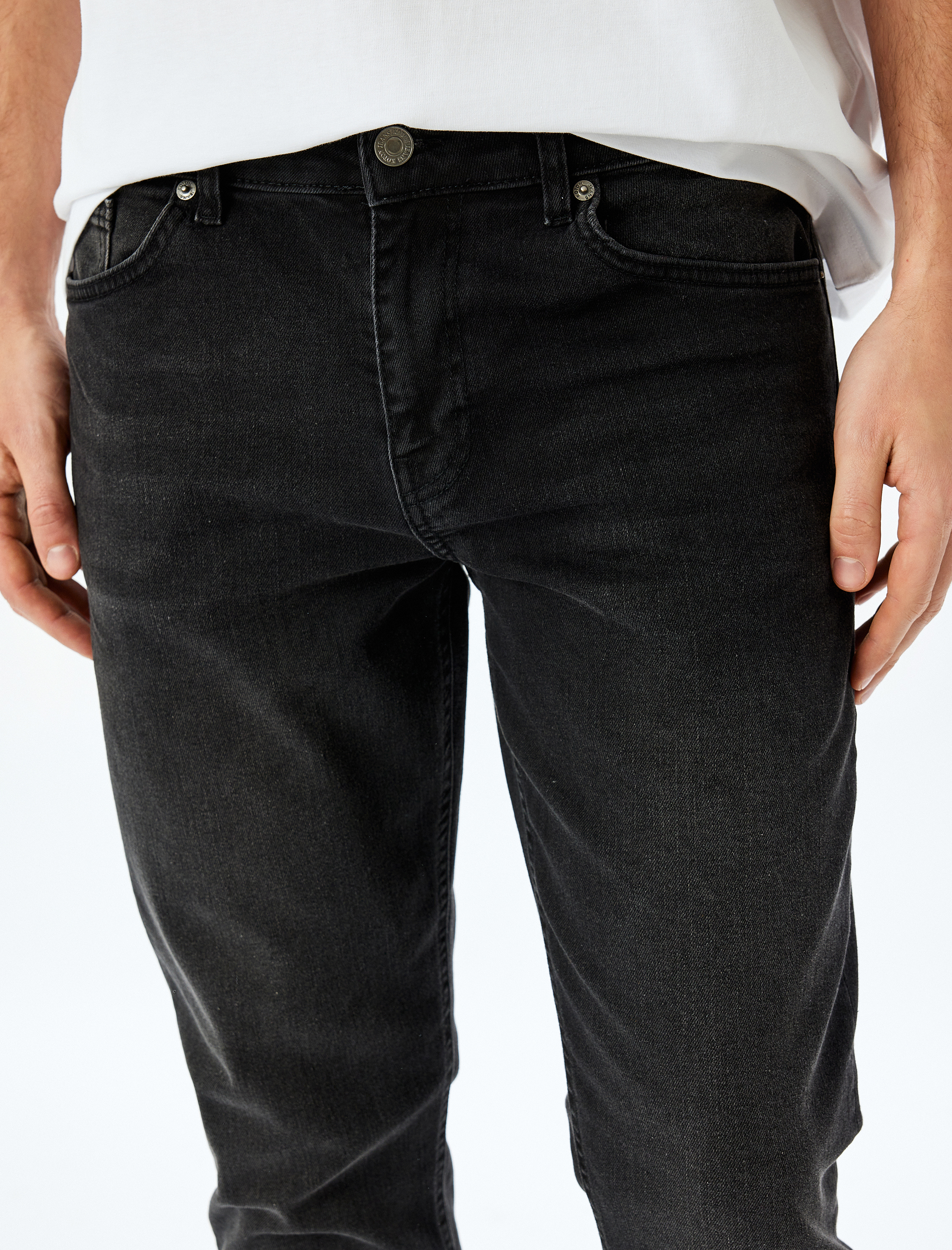 Normal Bel Cepli Pamuklu Slim Fit Kot Pantolon - Brad Jean