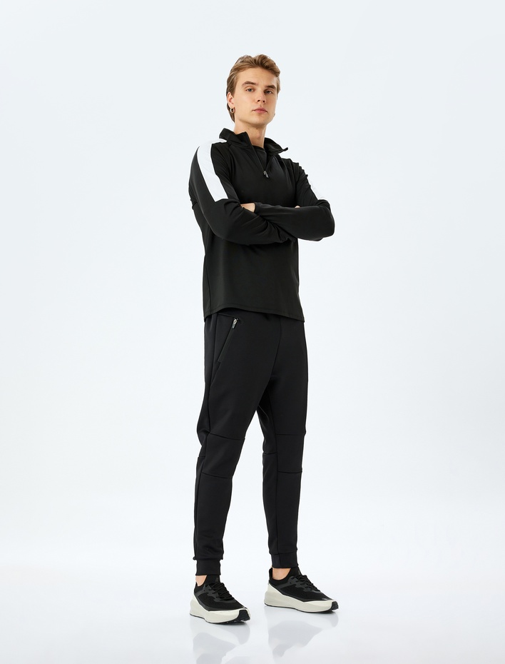  Beli Bağcıklı Dikiş Detaylı Slim Fit Jogger Spor Eşofman Altı