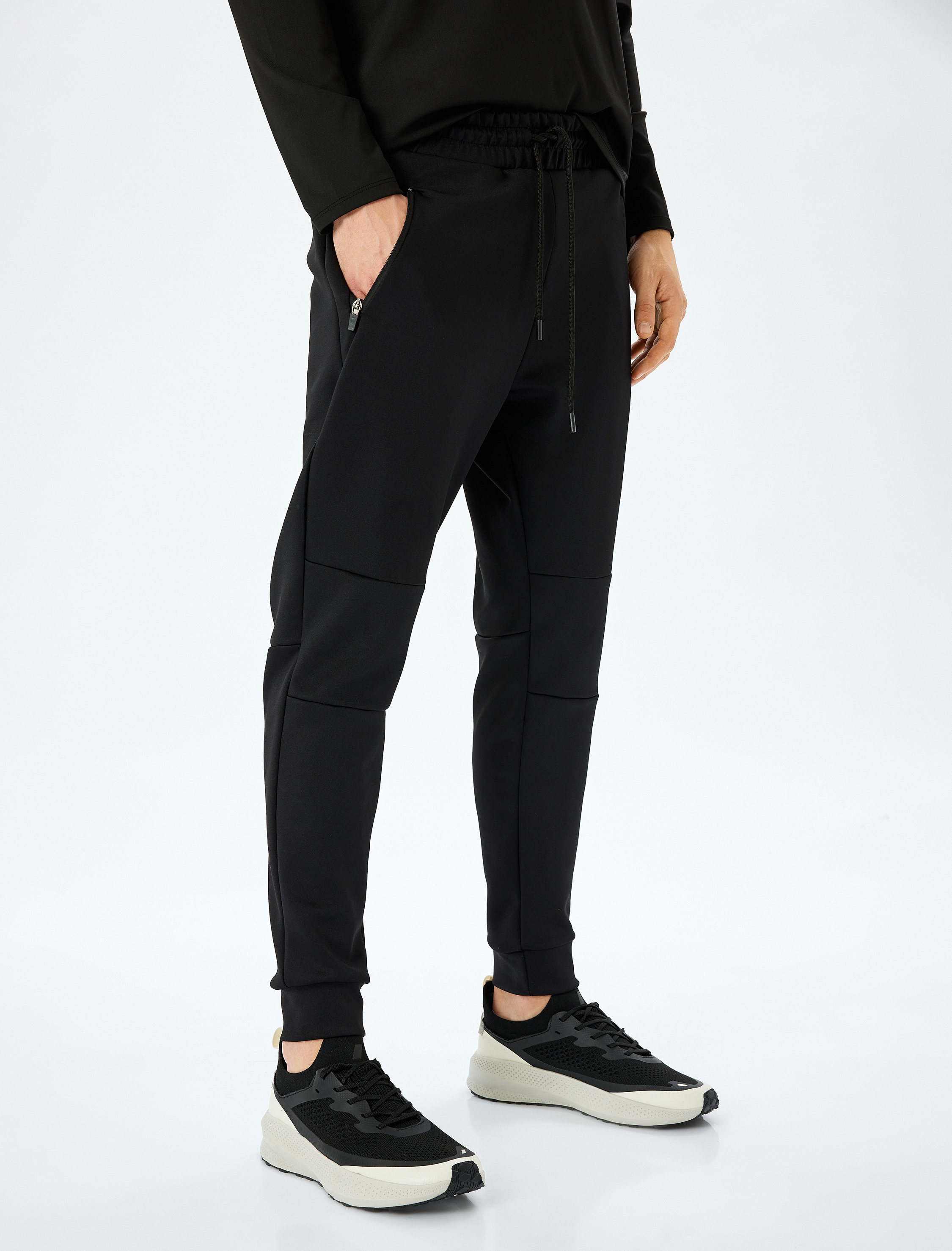   Beli Bağcıklı Dikiş Detaylı Slim Fit Jogger Spor Eşofman Altı