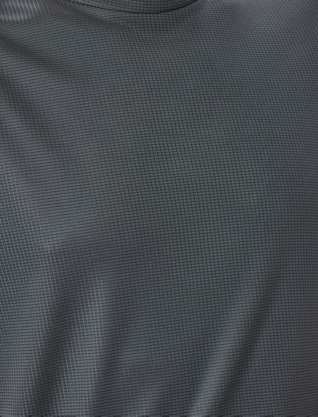 Bisiklet Yaka Kısa Kollu Oversize Spor Tişört_5