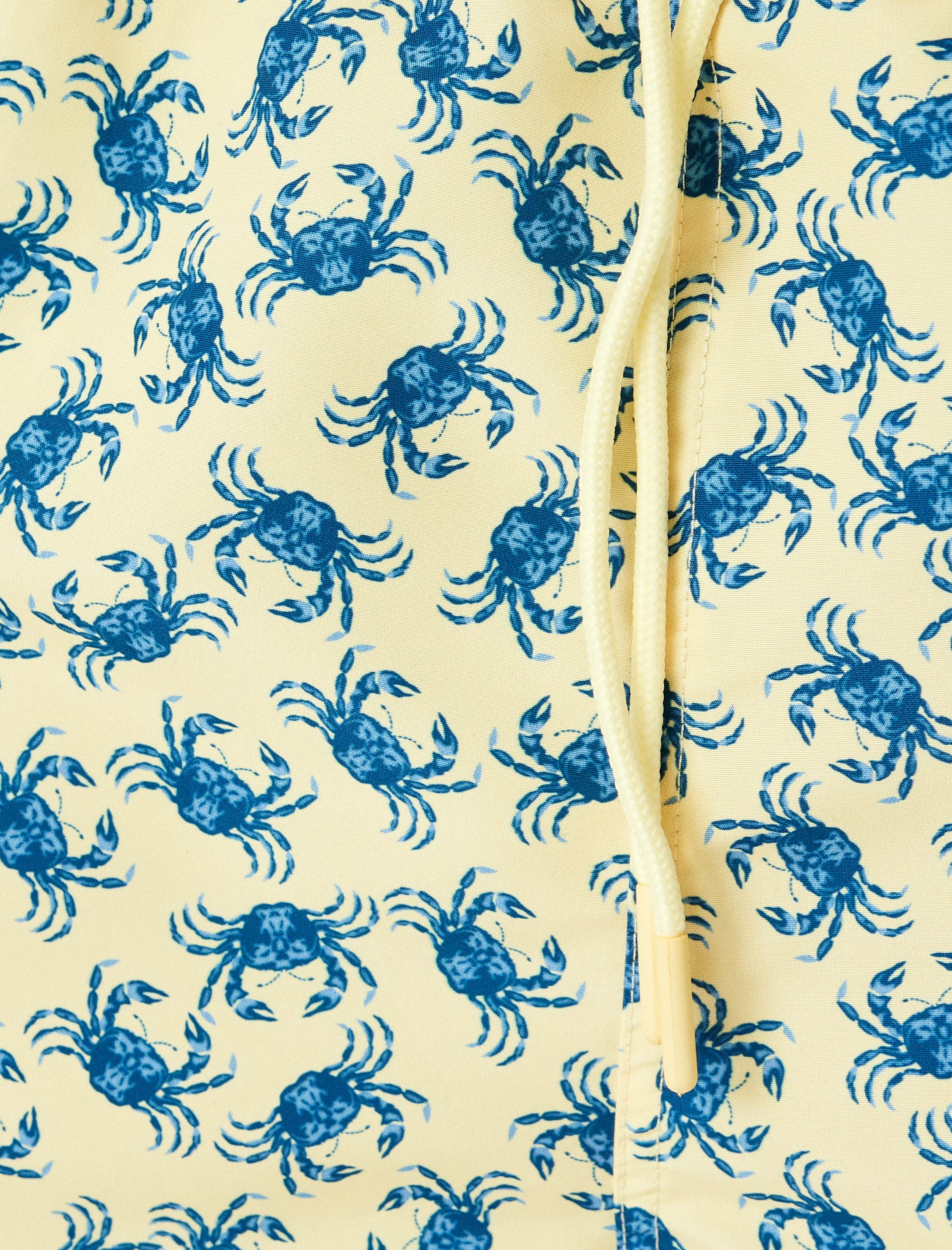 Yengeç Baskılı Beli Bağcıklı Oversize Deniz Şortu