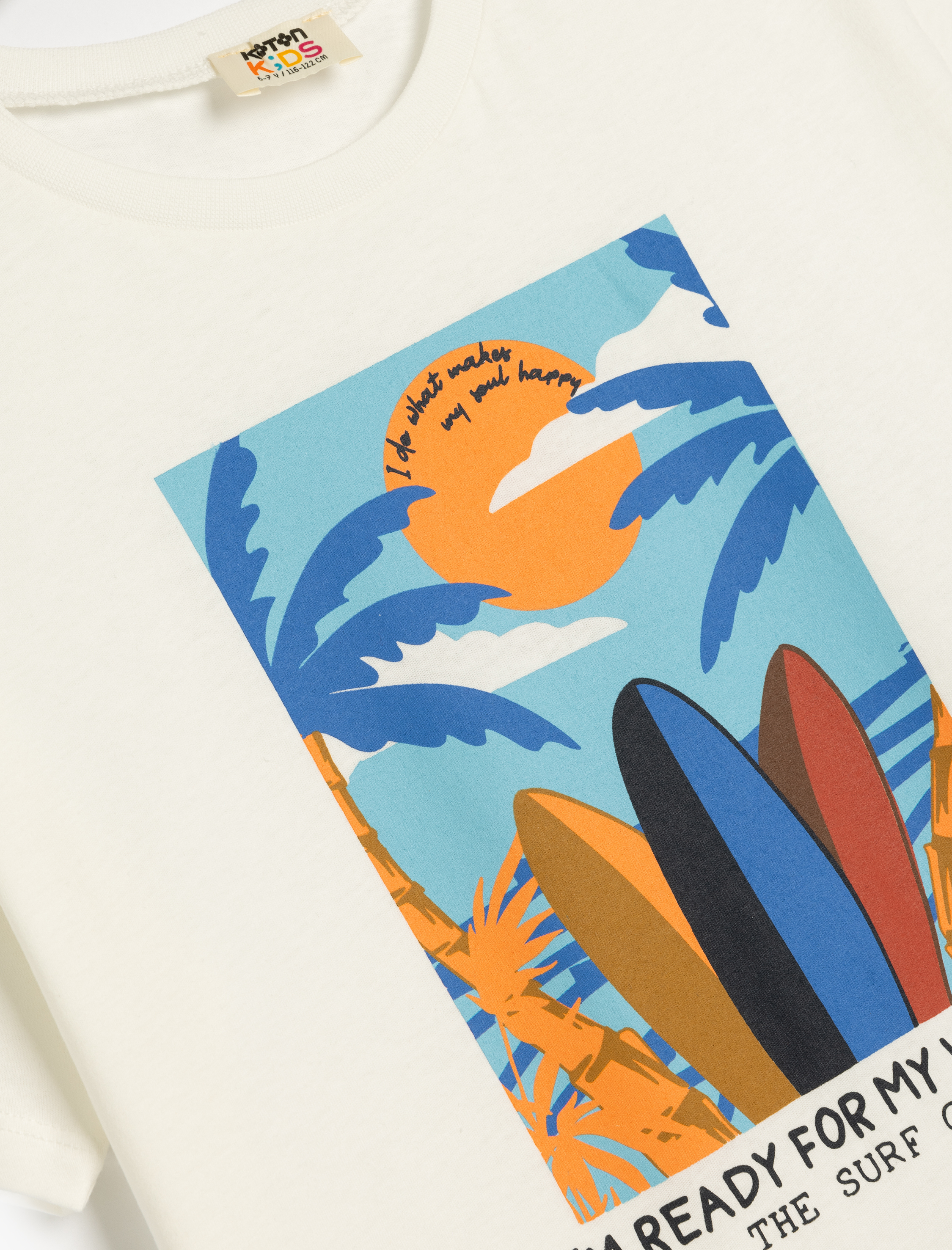  Erkek Çocuk Bisiklet Yaka Baskı Detaylı Kısa Kollu Pamuklu Tişört