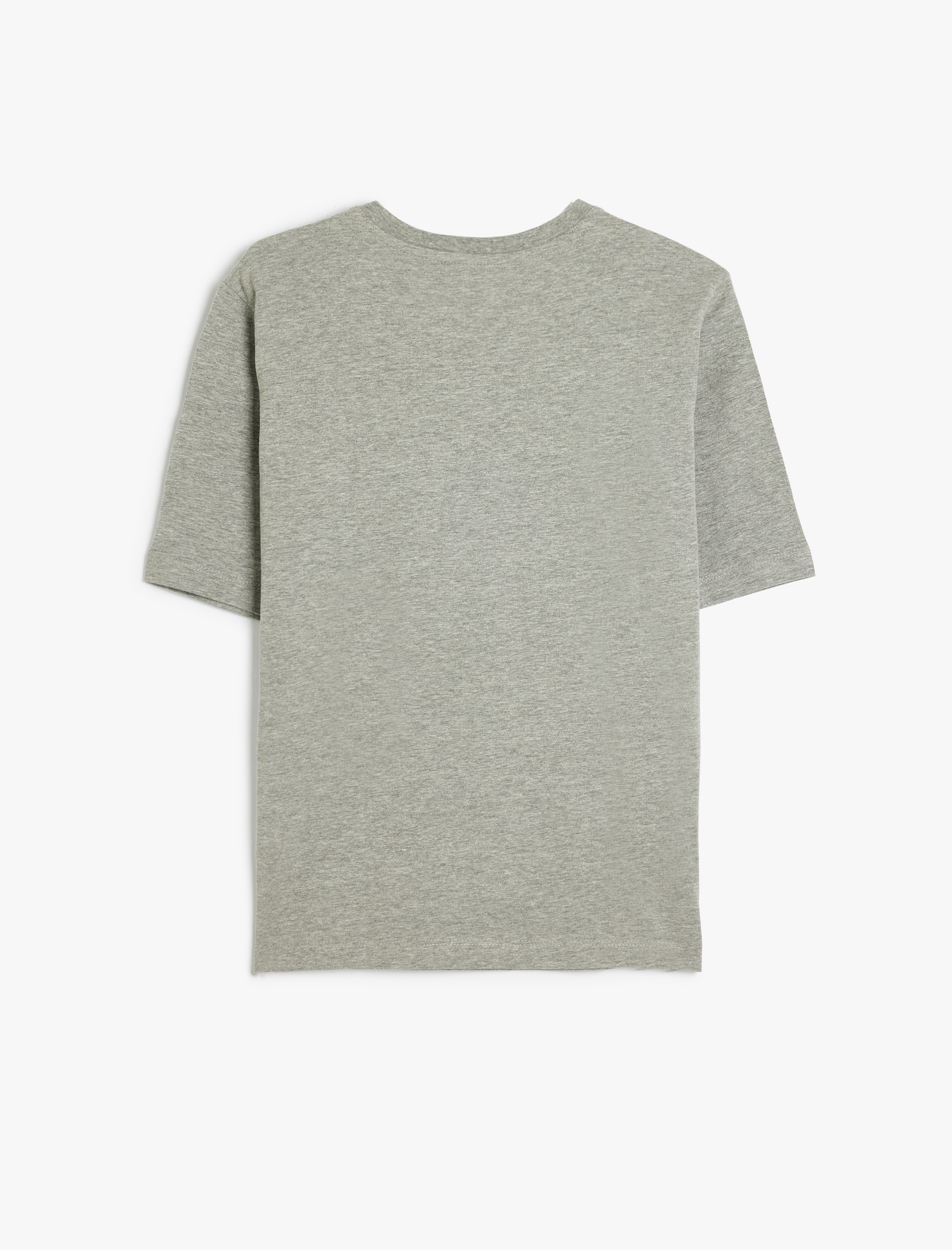   Pamuklu Bisiklet Yaka Kısa Kollu Basic Tişört