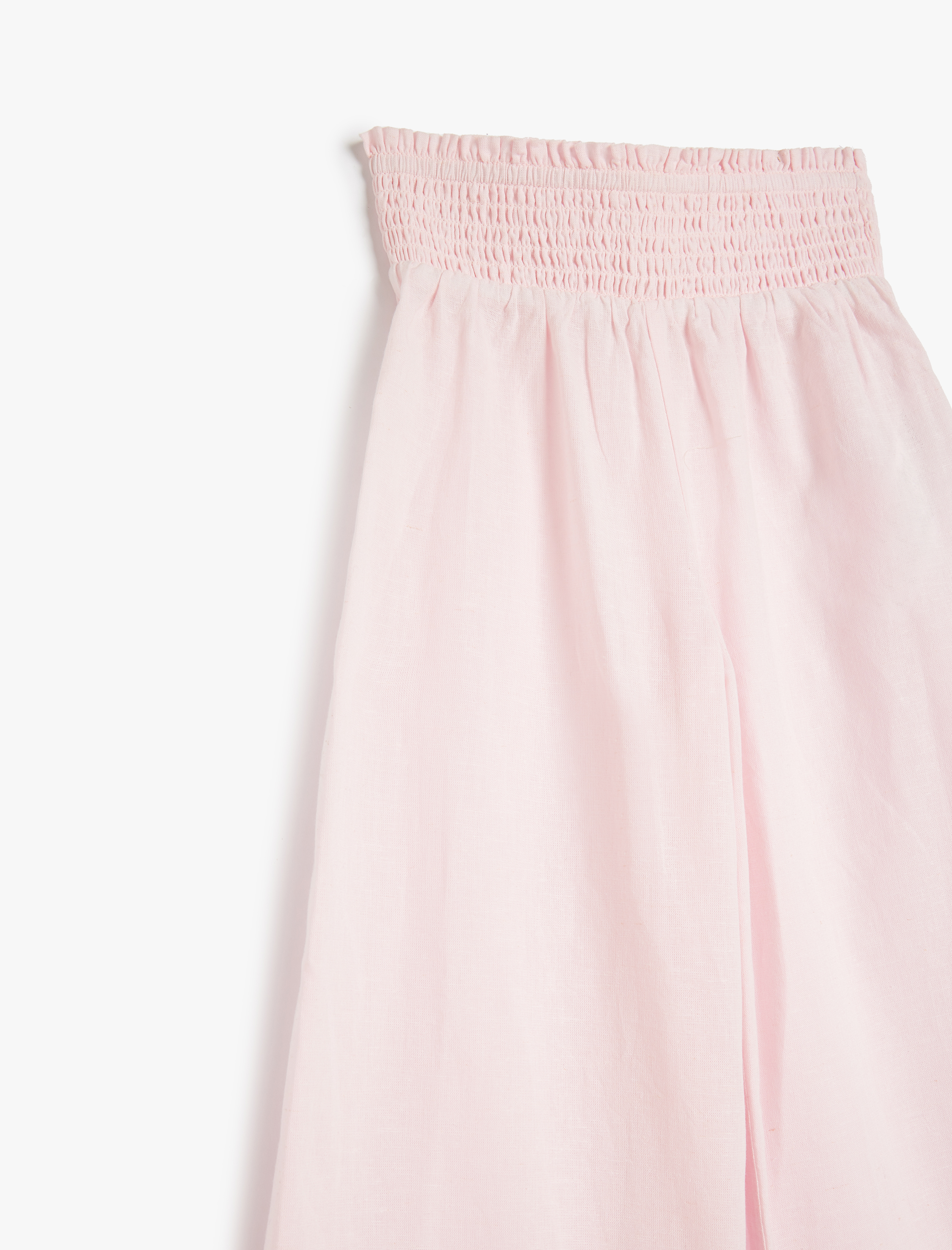  Kız Çocuk Beli Lastikli Dantel Detaylı Pamuklu Pantolon