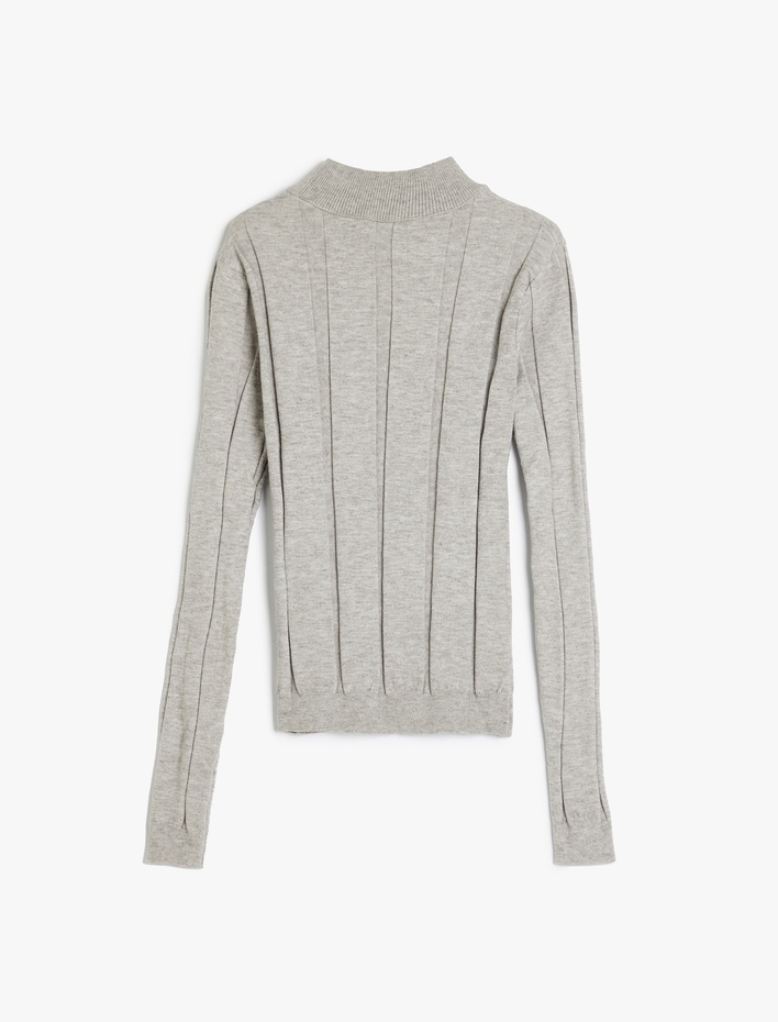  Slim Fit Uzun Kollu Balıkçı Yaka Basic Triko Kazak