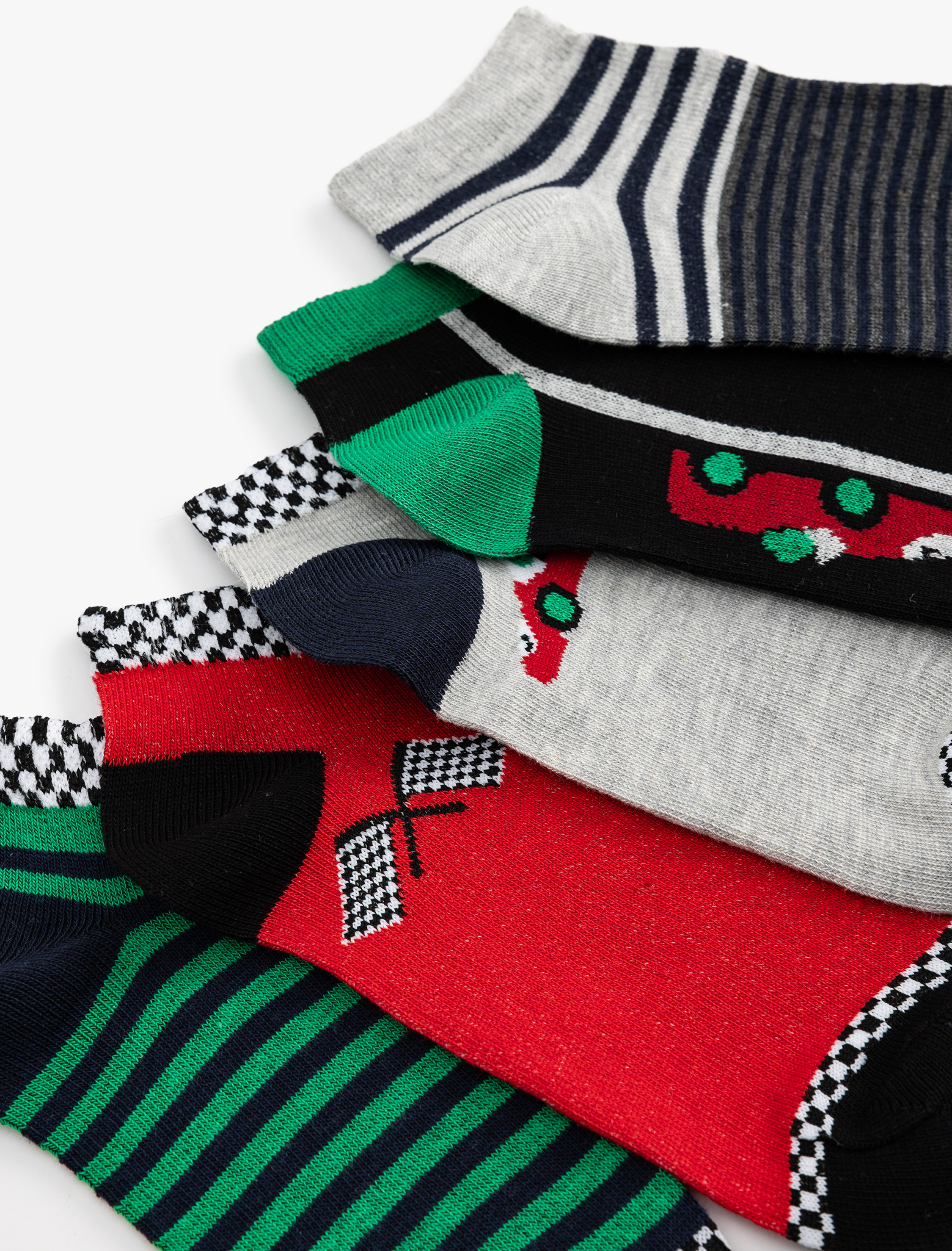  Erkek Çocuk 5'li Çok Renkli Patik Çorap Seti